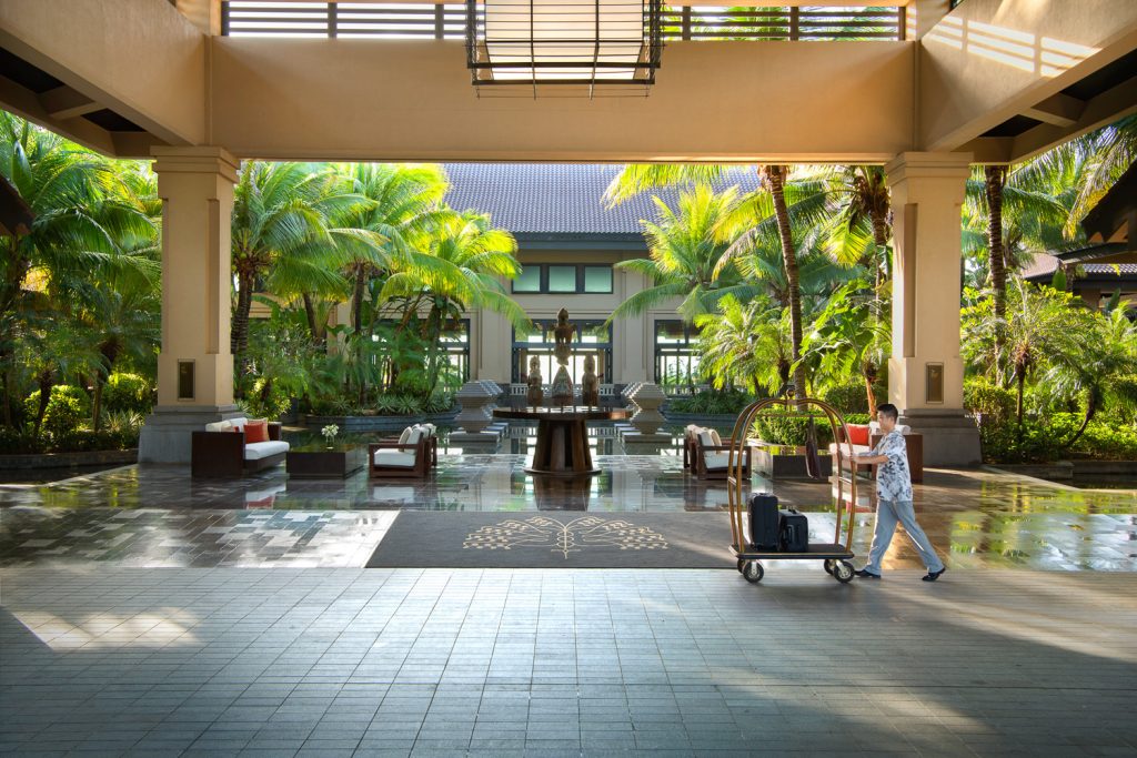 Hotel lobby of Raffles hotel